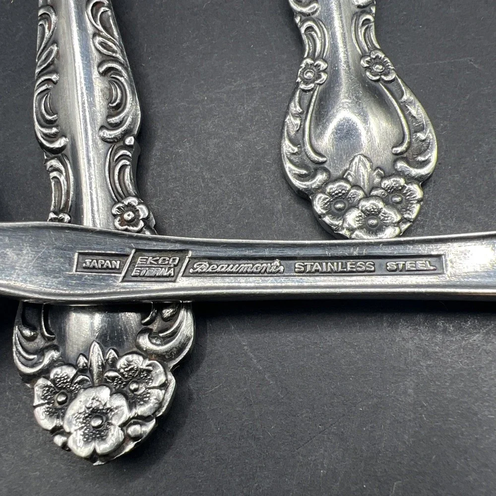 Set of 4 Vintage Ekco Eterna BEAUMONT Stainless Steel Serving Pieces